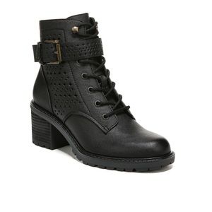 Zodiac Women Gemma Perforated Lace Up Bootie In Black Color- NIB - Duy